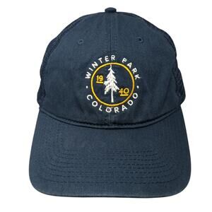 Winter Park Colorado Snapback Trucker Hat Blue One Size Adjustable Techstyles